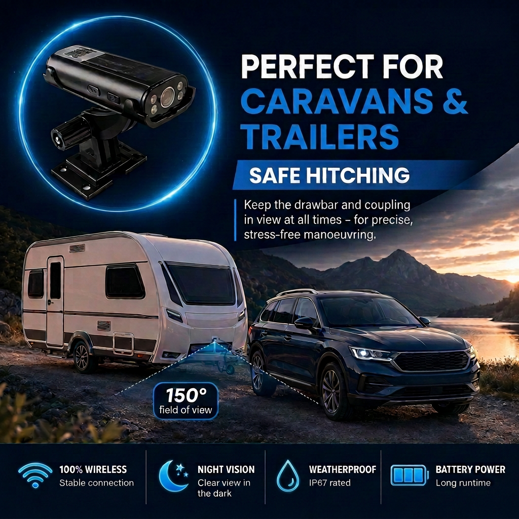 Ellonox TrailView fitted to a caravan